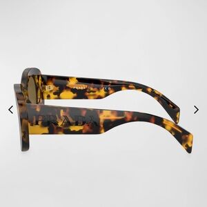 Prada Logo Acetate Tortoise Sunglasses